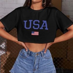 SHEIN USA Cropped Tee
